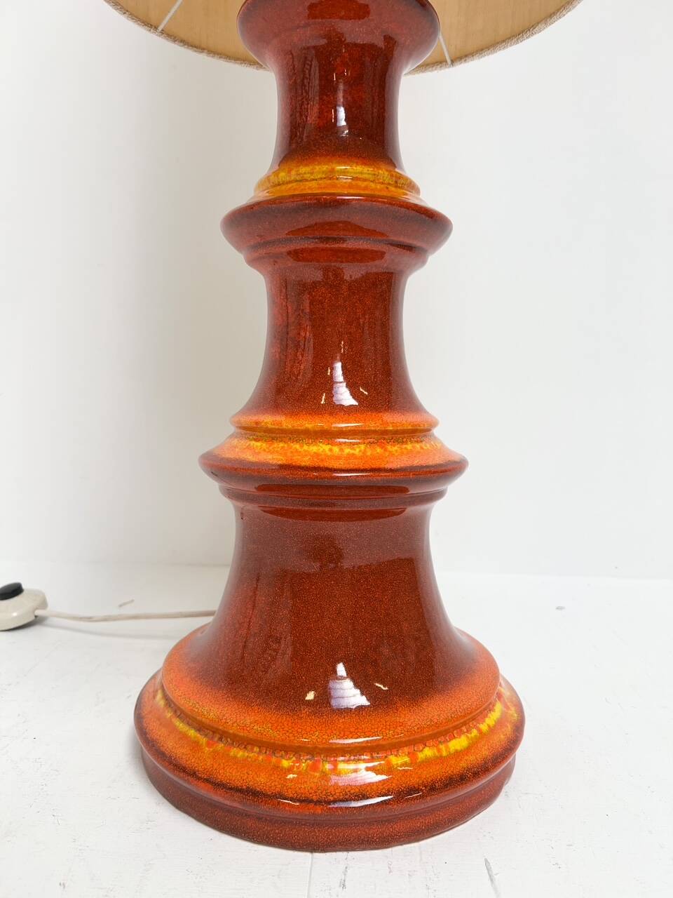 Ceramic fat lava Hustadt Leuchten floor lamp, 1970s