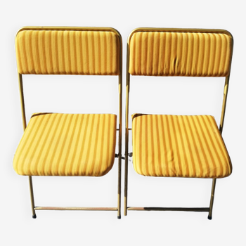 Pair of vintage Lafuma folding chairs