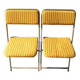 Pair of vintage Lafuma folding chairs