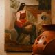 20th century painting - Woman at the fountain