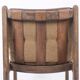 Pair of oak armchairs, upholstered in leather. Work from the 1960s.