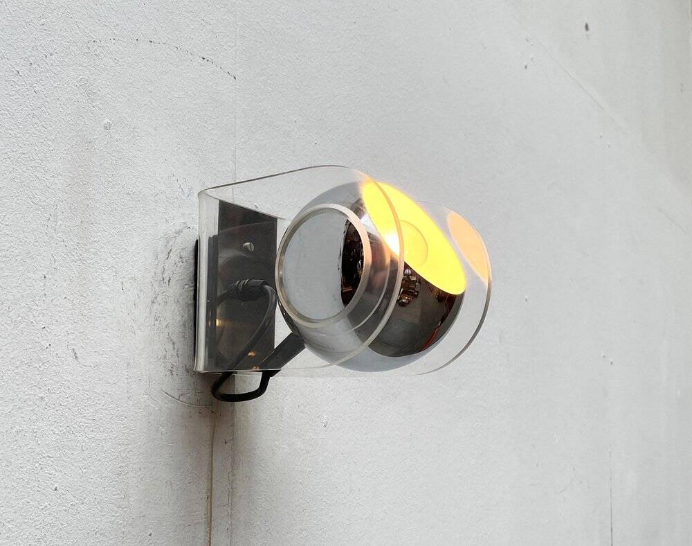 German wall lamps model 540 from the mid-century space age in the style of Gino Sarfatti, 1960s, set of 2.