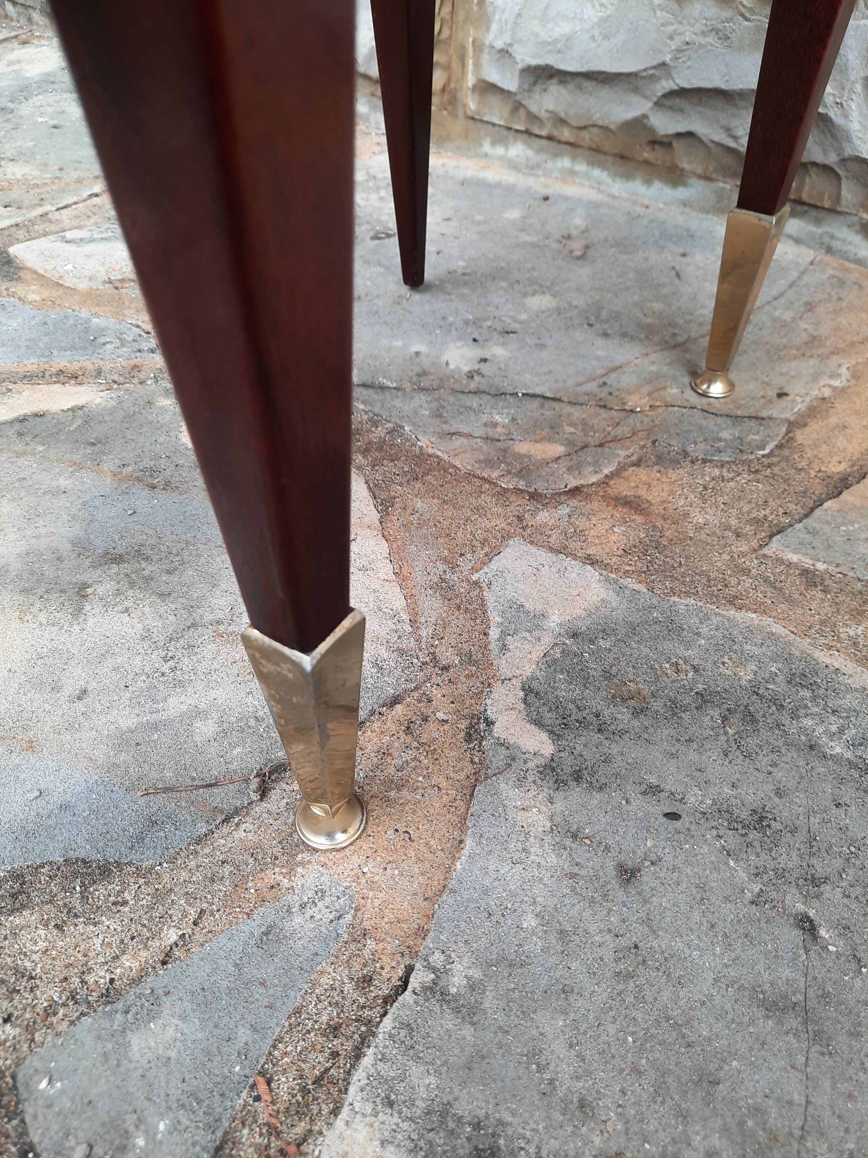 Vintage bedside table veneer wood varnish