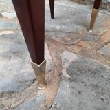 Vintage bedside table veneer wood varnish