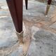 Vintage bedside table veneer wood varnish
