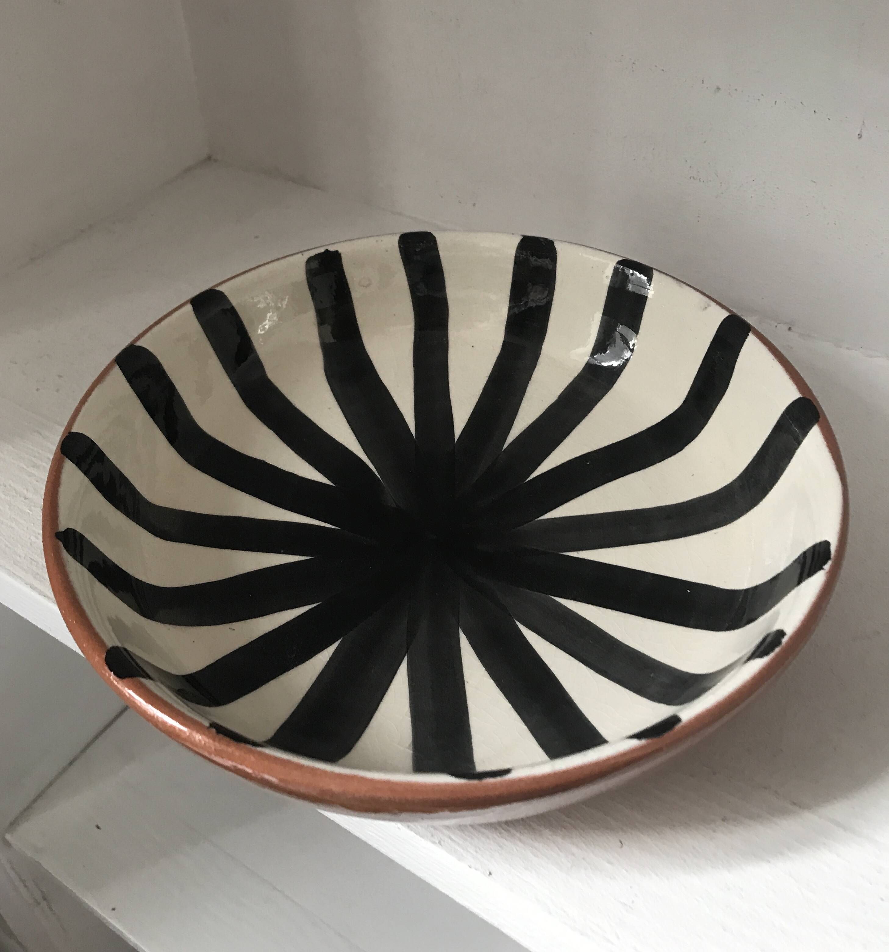Morocco striped ceramic dish