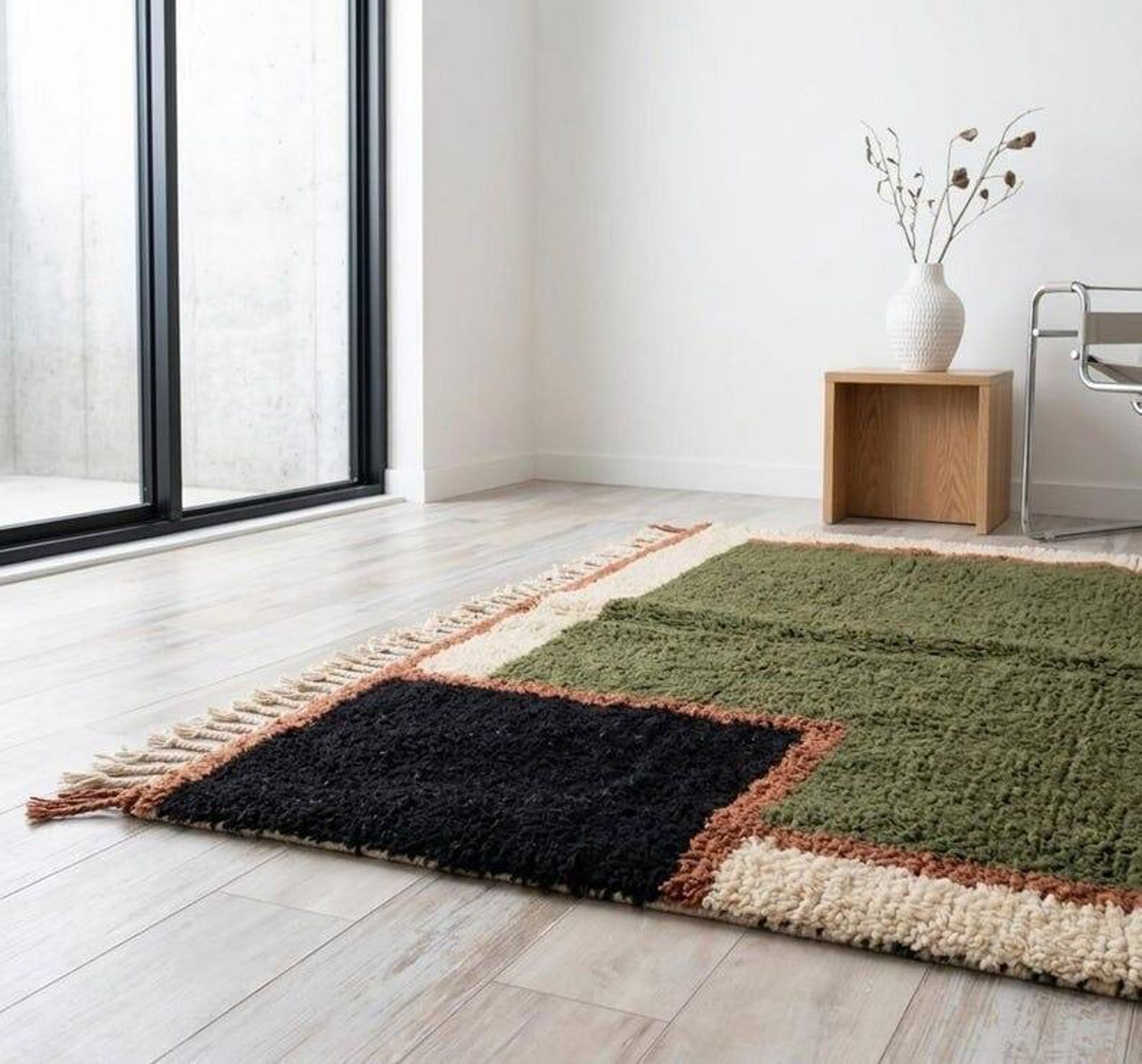 Handmade pure wool rug made to measure with a beautiful design 1.5/2.5 m.