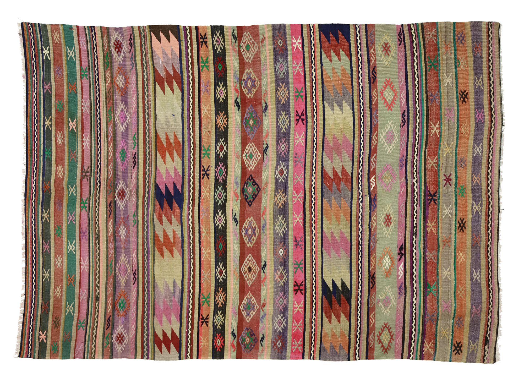 Anatolian handmade kilim rug 250 cm x 165 cm