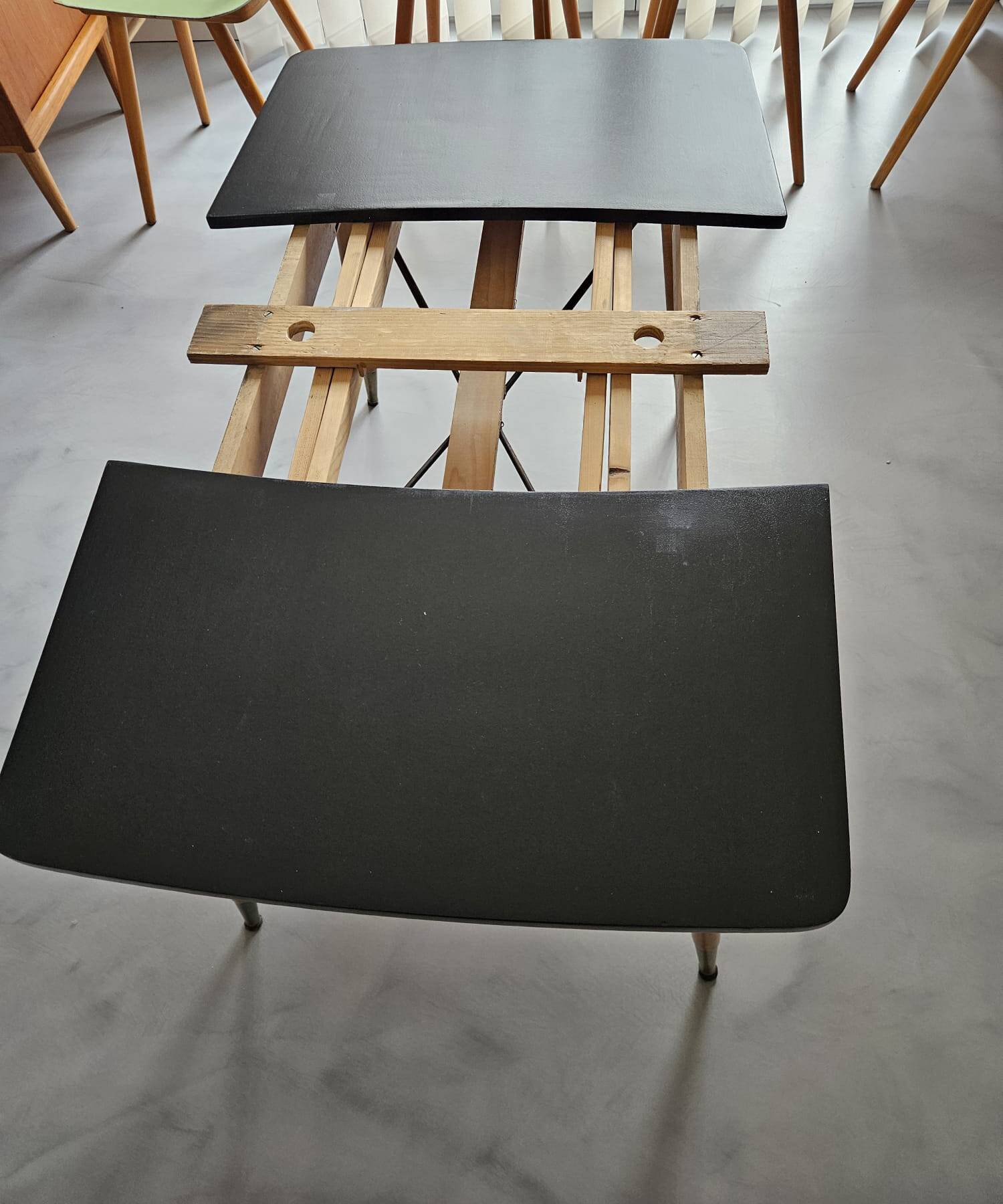 Polish table from the 1960s with a crank.