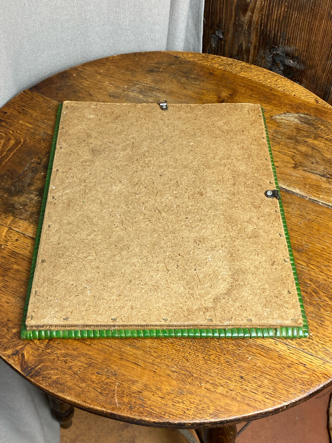 Rectangular wicker mirror