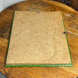 Rectangular wicker mirror