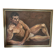 Old painting oil on panel: academic nude 20th century