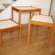 3 tables gigognes hêtre mélaminé blanc