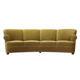 Green velour sofa, Danish design, 1960s, production: Denmark