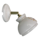 Vintage white opaline wall lamp with shade