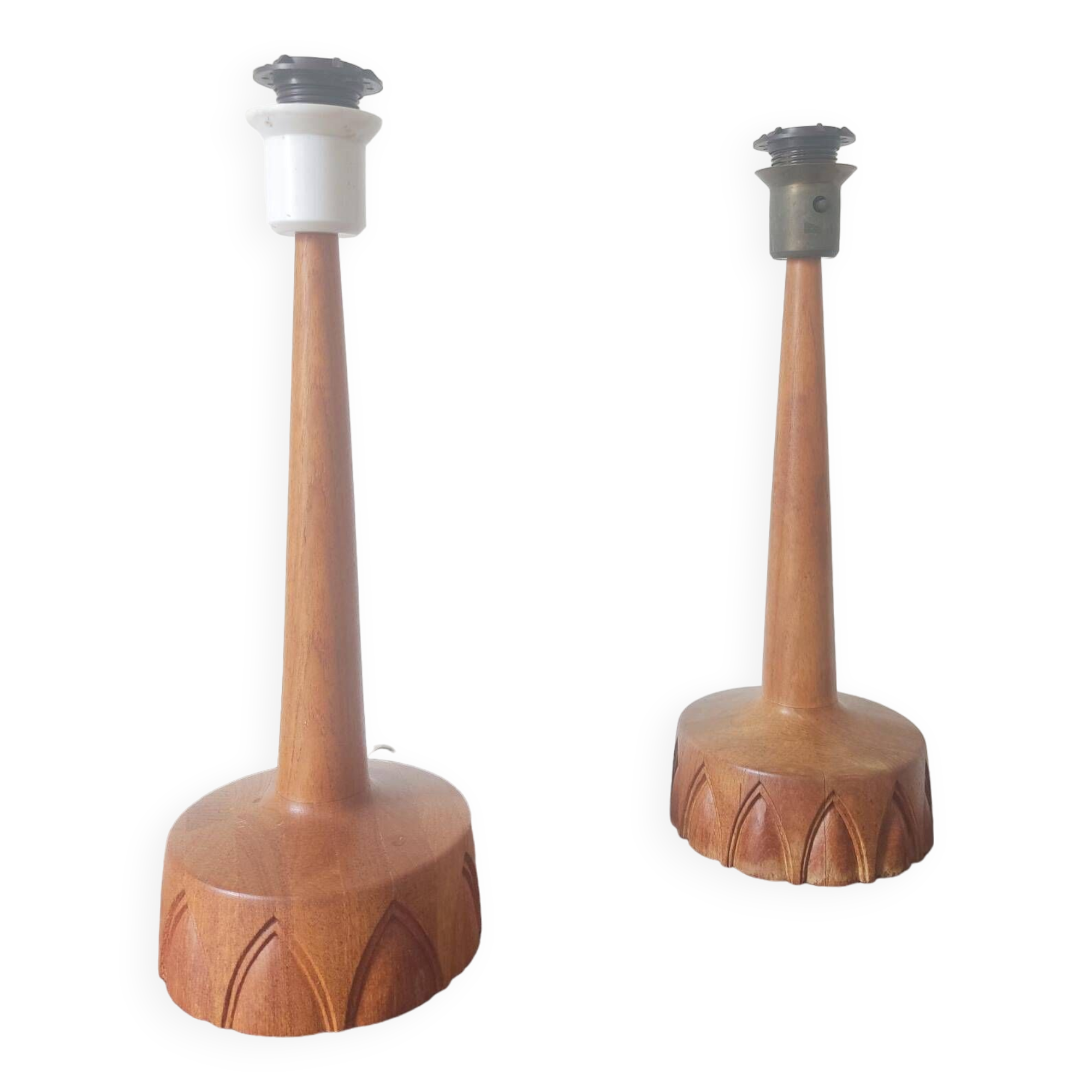 Pair of Teak lamps from Tranås Stilarmatur, Sweden, 1960s