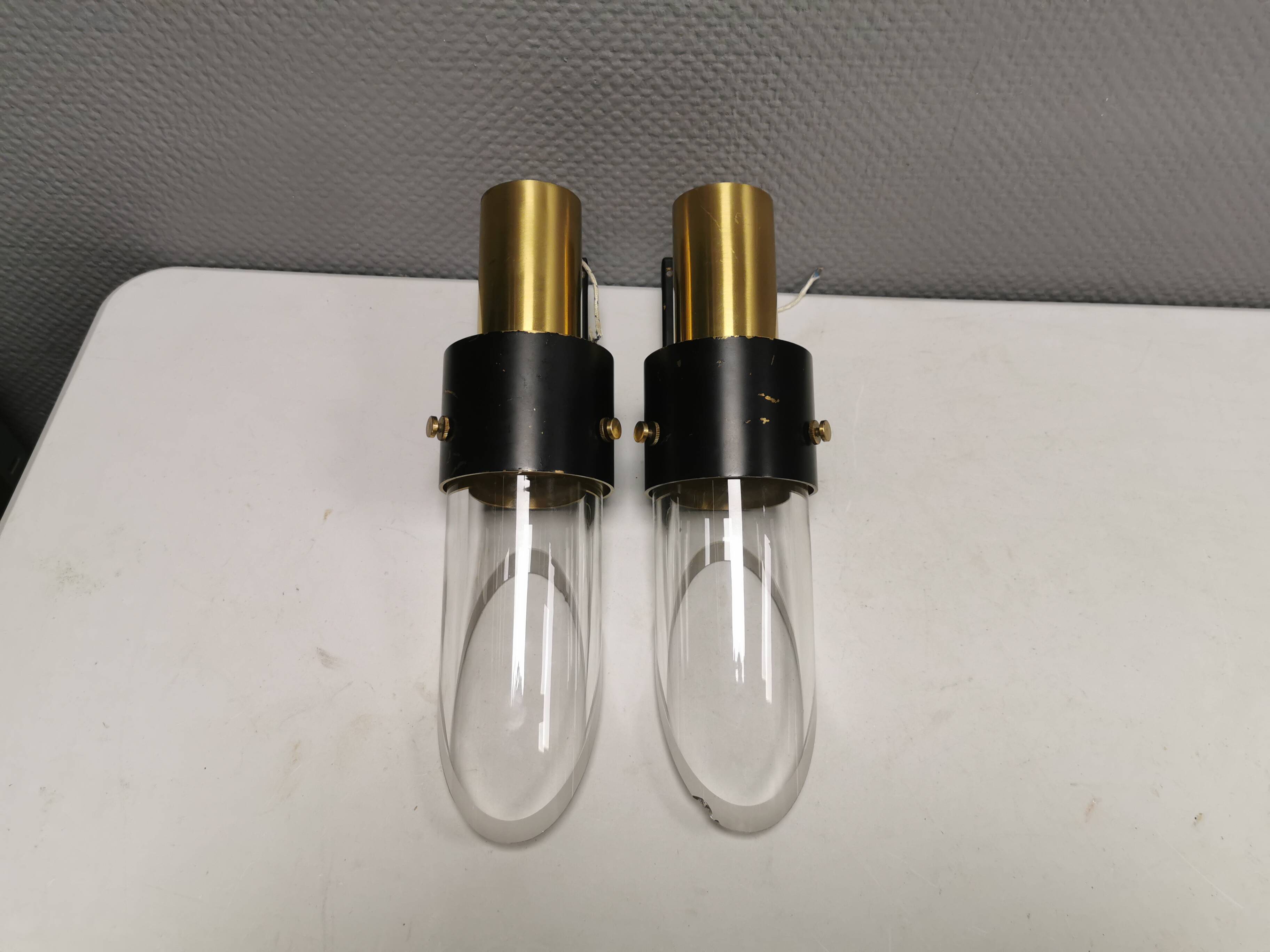 Kay kørbing saga wall lamps, produced by lyfa denmark 1950-1960s.