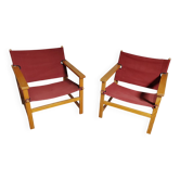 Paire de fauteuils safari