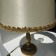 Small classic gold brass lamp with cream shade H48