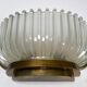 Paire d'appliques en laiton et verre, années 1940-50