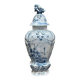 Large baluster vase with parrot - Holland, Delft 19th century