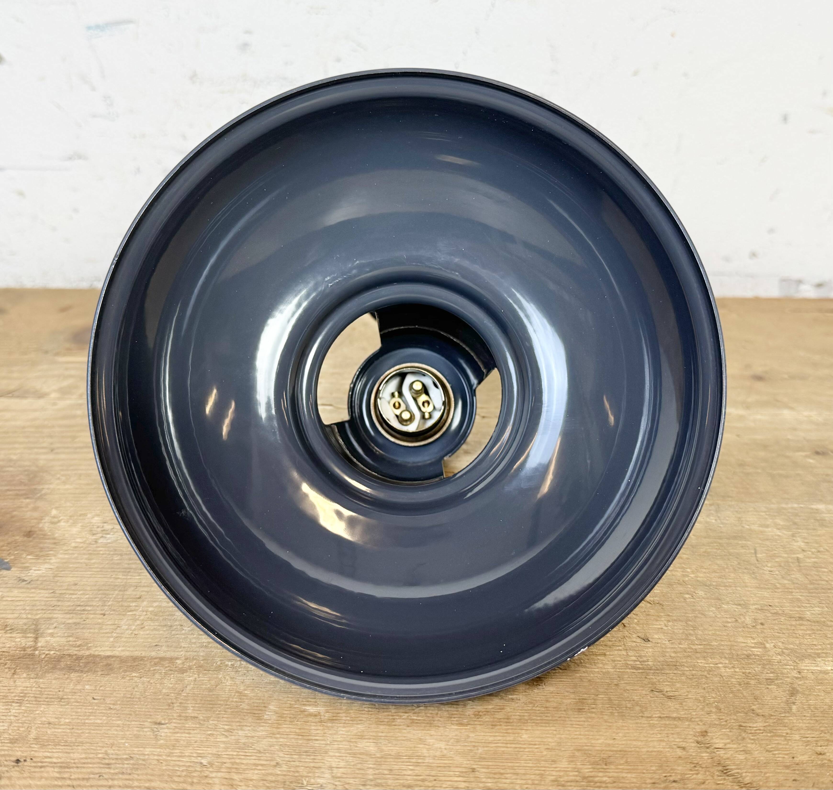 Vintage Industrial Grey Painted Ceiling Lamp, 2000s