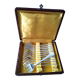 Set of 12 silver-plated oyster forks "Crossed Ribbons"