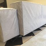 Gio Pagani – “Je T’Attends” Sofa – Premium Light Grey Leather