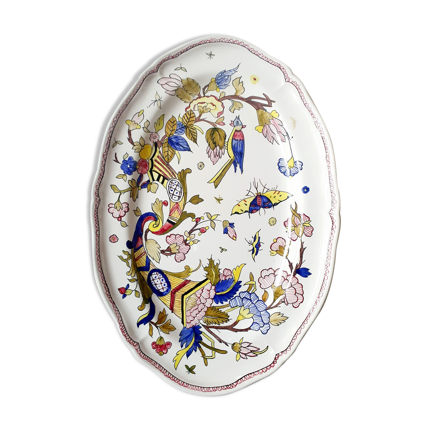 Plat de service décoré