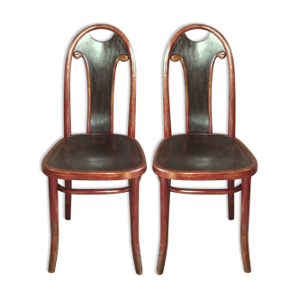 2 Thonet Chairs No. 738/XI from 1920 Bois bistro "Prutscher"