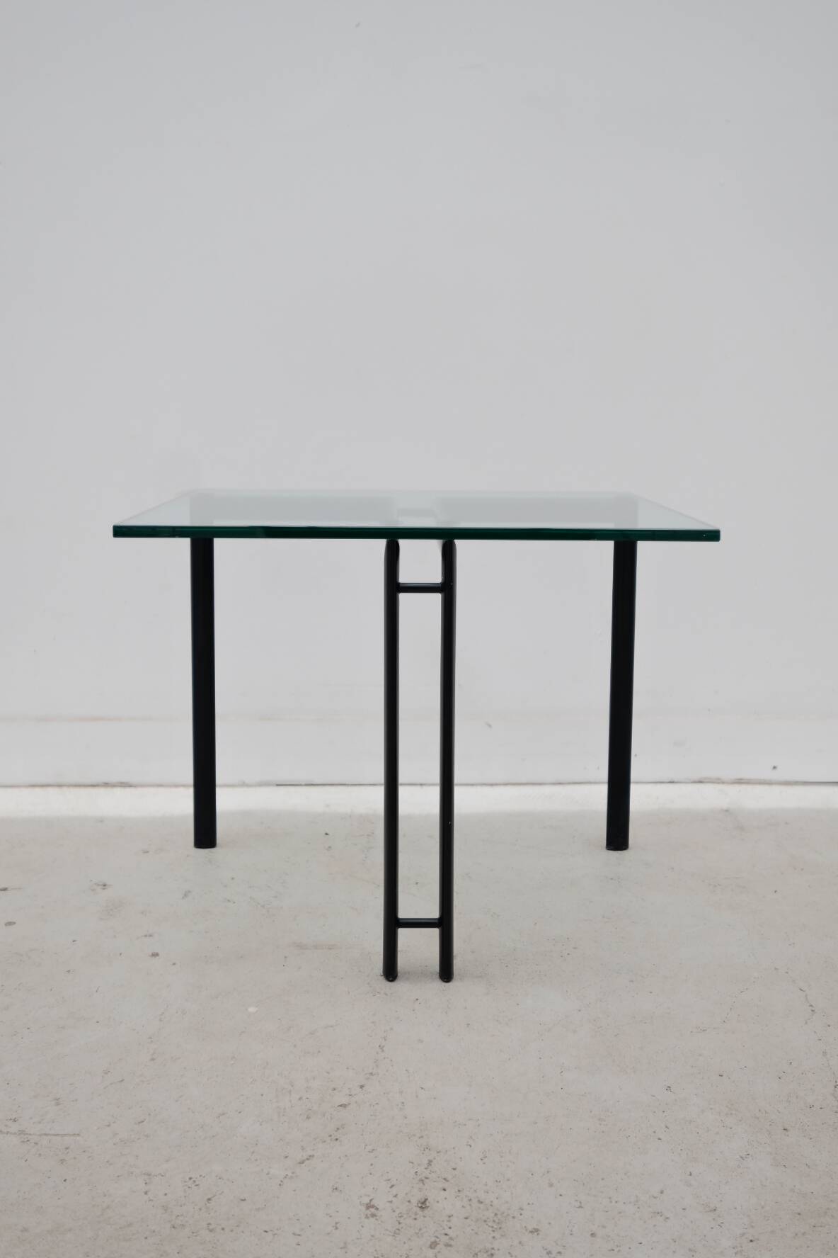 Catellan italia side table in metal and glass, 1980