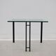 Table d’appoint de catellan italia en métal et verre, 1980