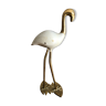 Brass pink flamingo