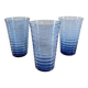 Long blue gradient drink glass – fine glass – 1970s