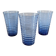 Long blue gradient drink glass – fine glass – 1970s