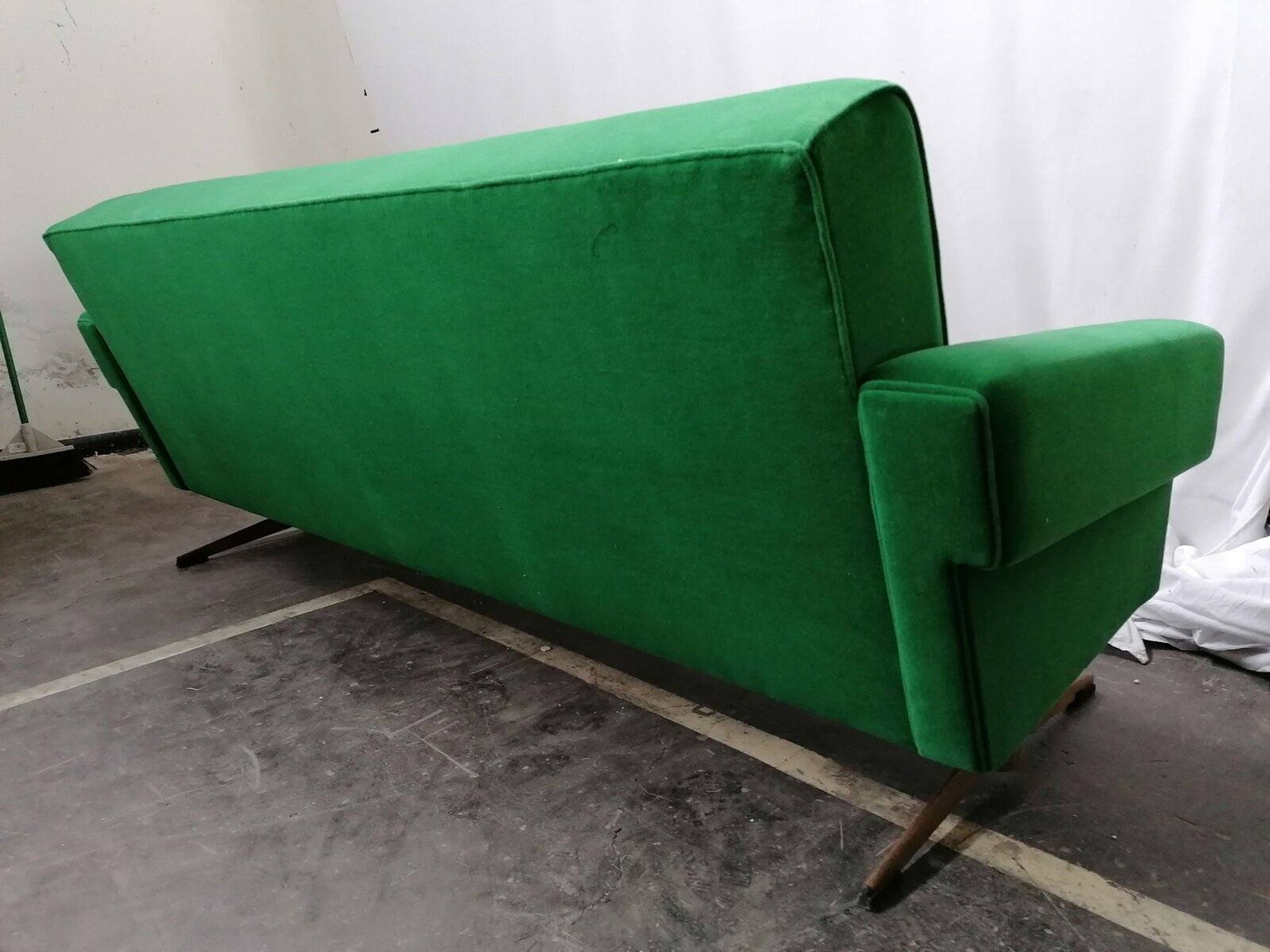 Emerald Green Mid-Century Canapé, Italy