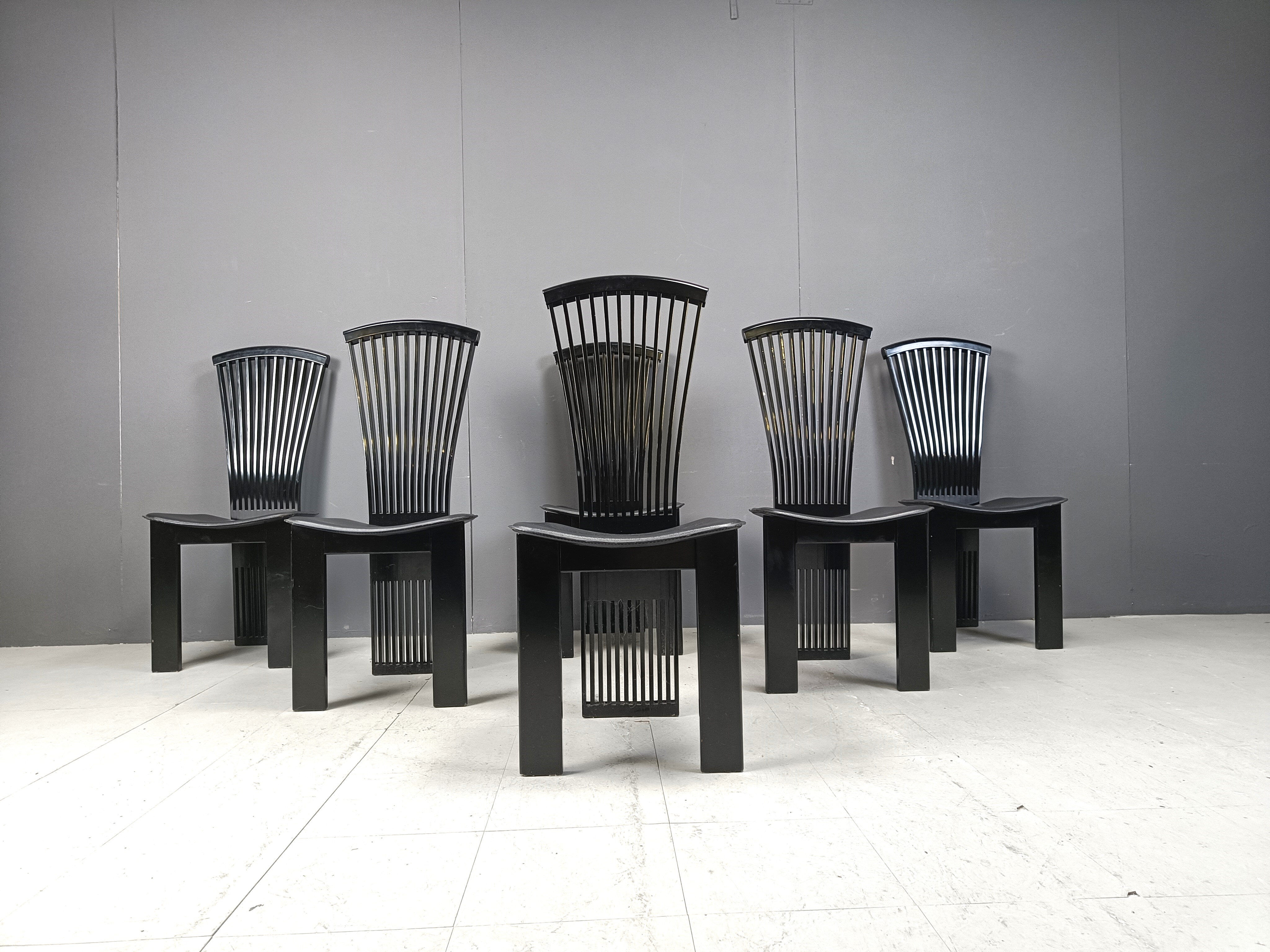 Post modern dining chairs by Pietro Costantini, 1980s, set of 6