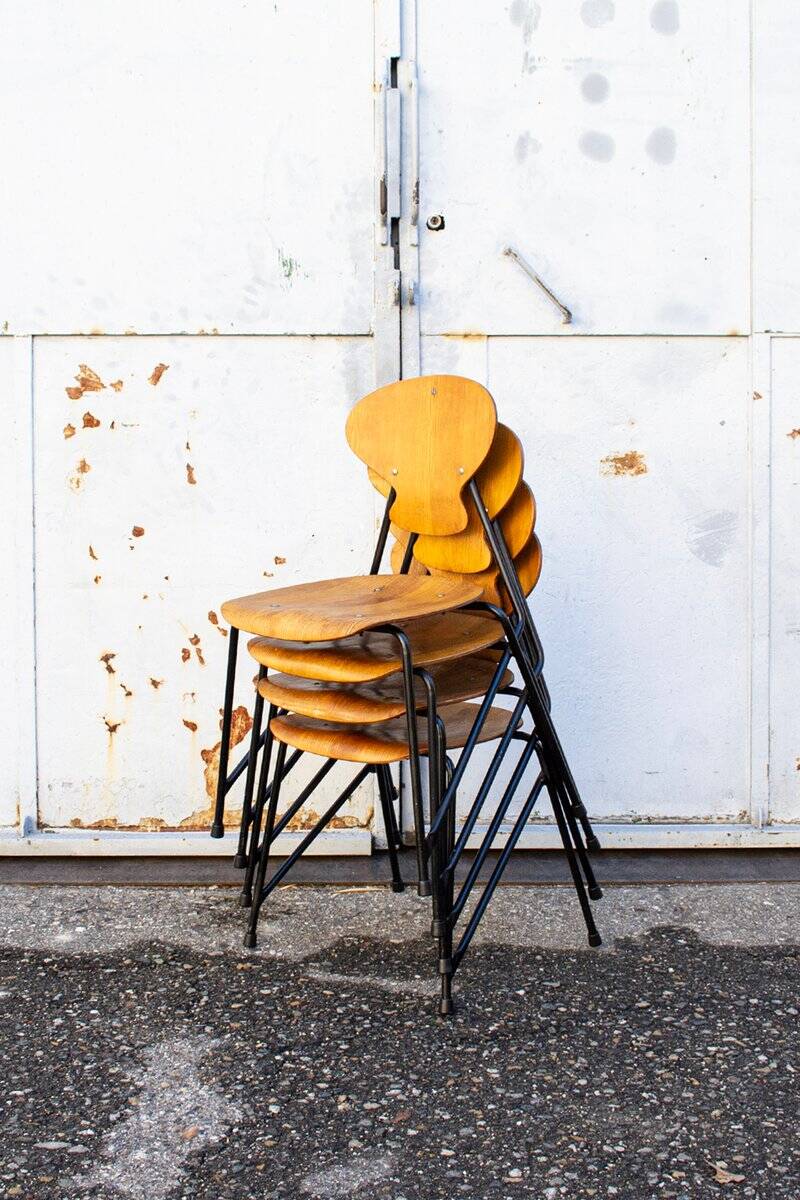 Chairs by Aurelio Villari for Isa Bergamo, 1950s, set of 4