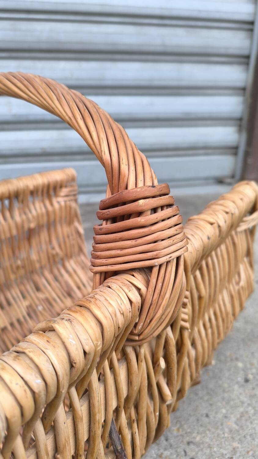 Wicker log basket 1970