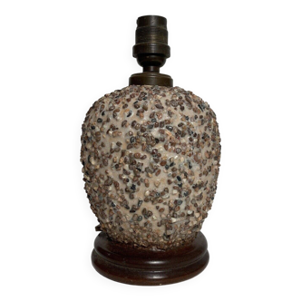 Art Deco lamp base decorated with gravel