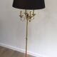 Floor lamp in brushed steel and brass. In the style of Maison Charles