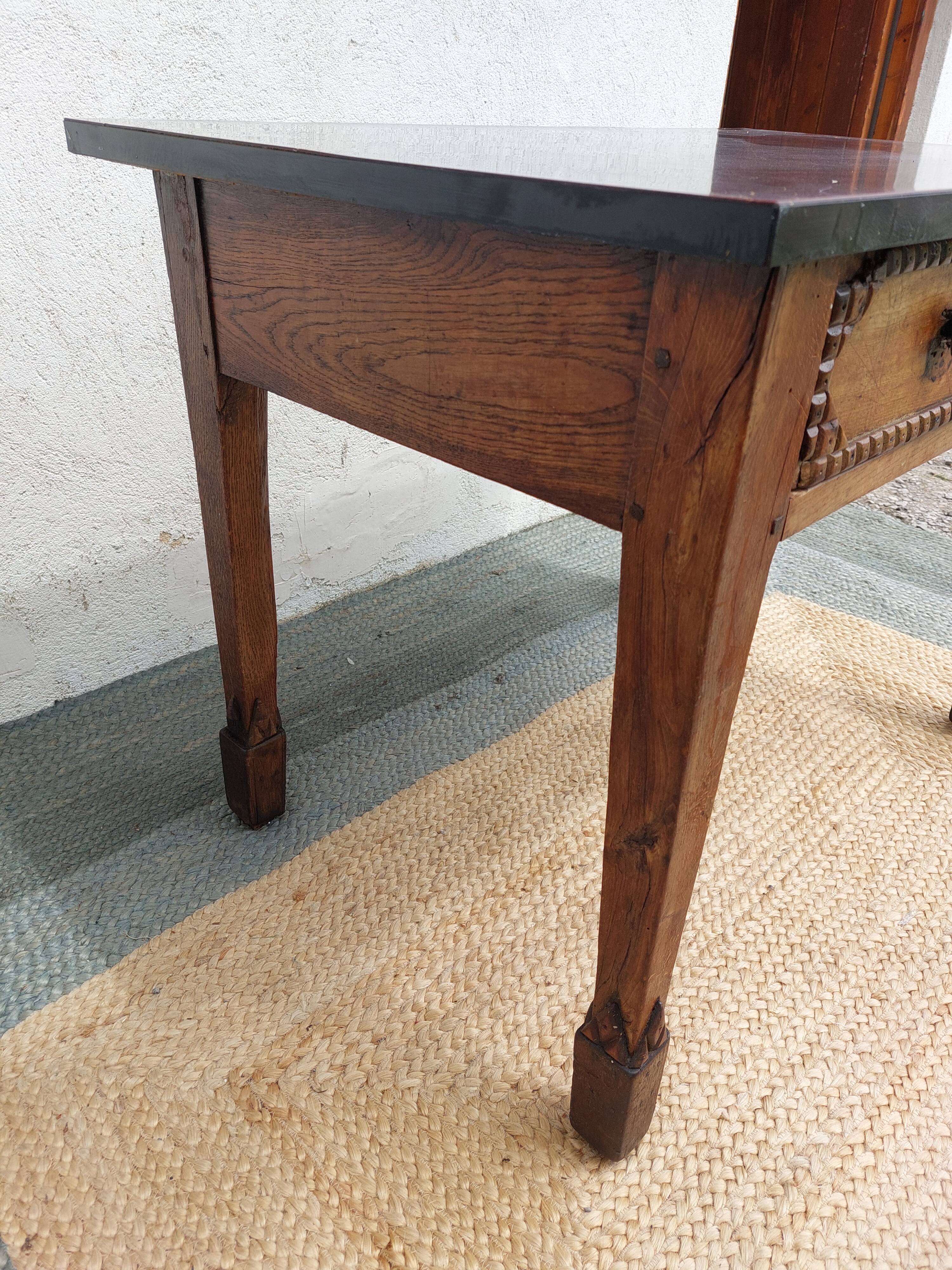 brutalist wooden table