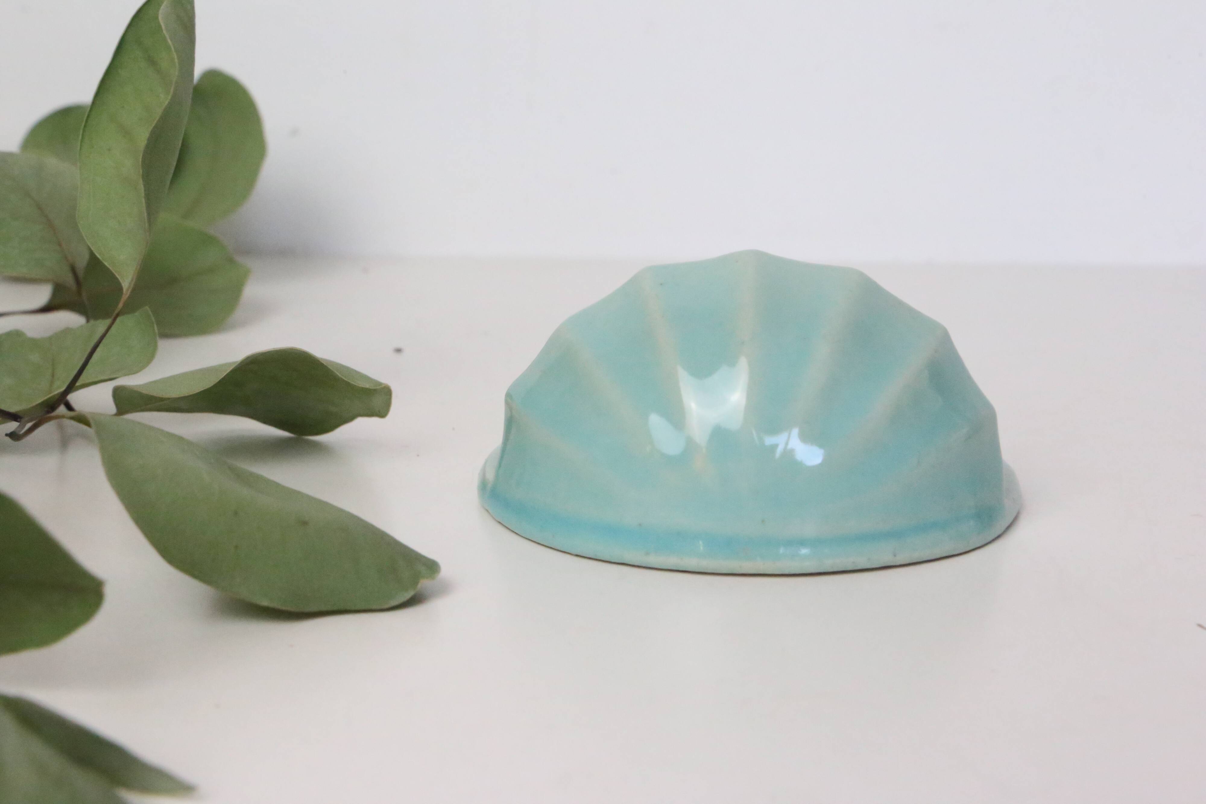 Desvres earthenware stoup, 1980