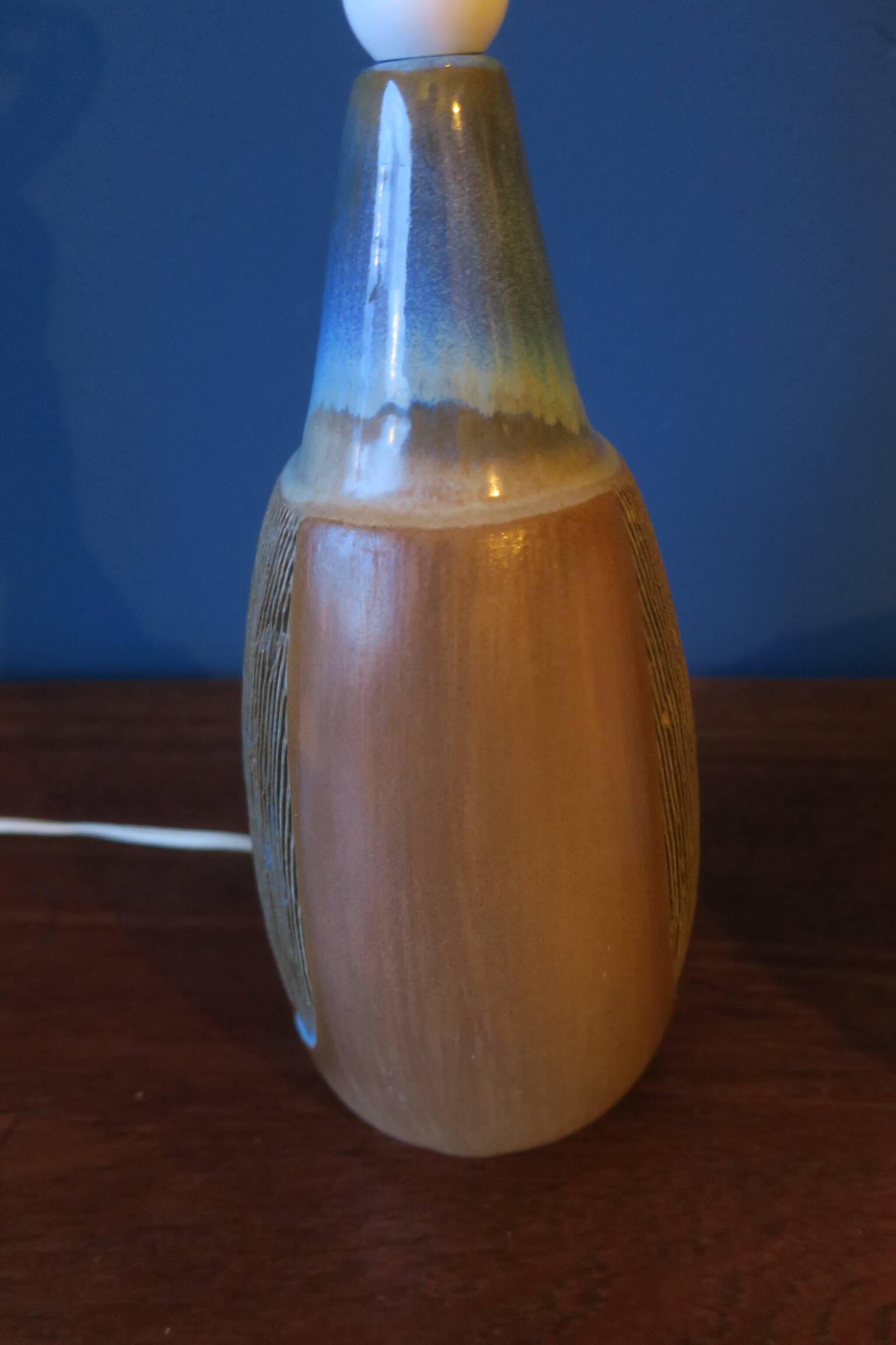 Michael Andersen for MA&S ceramic table lamp with original shade, 1960s