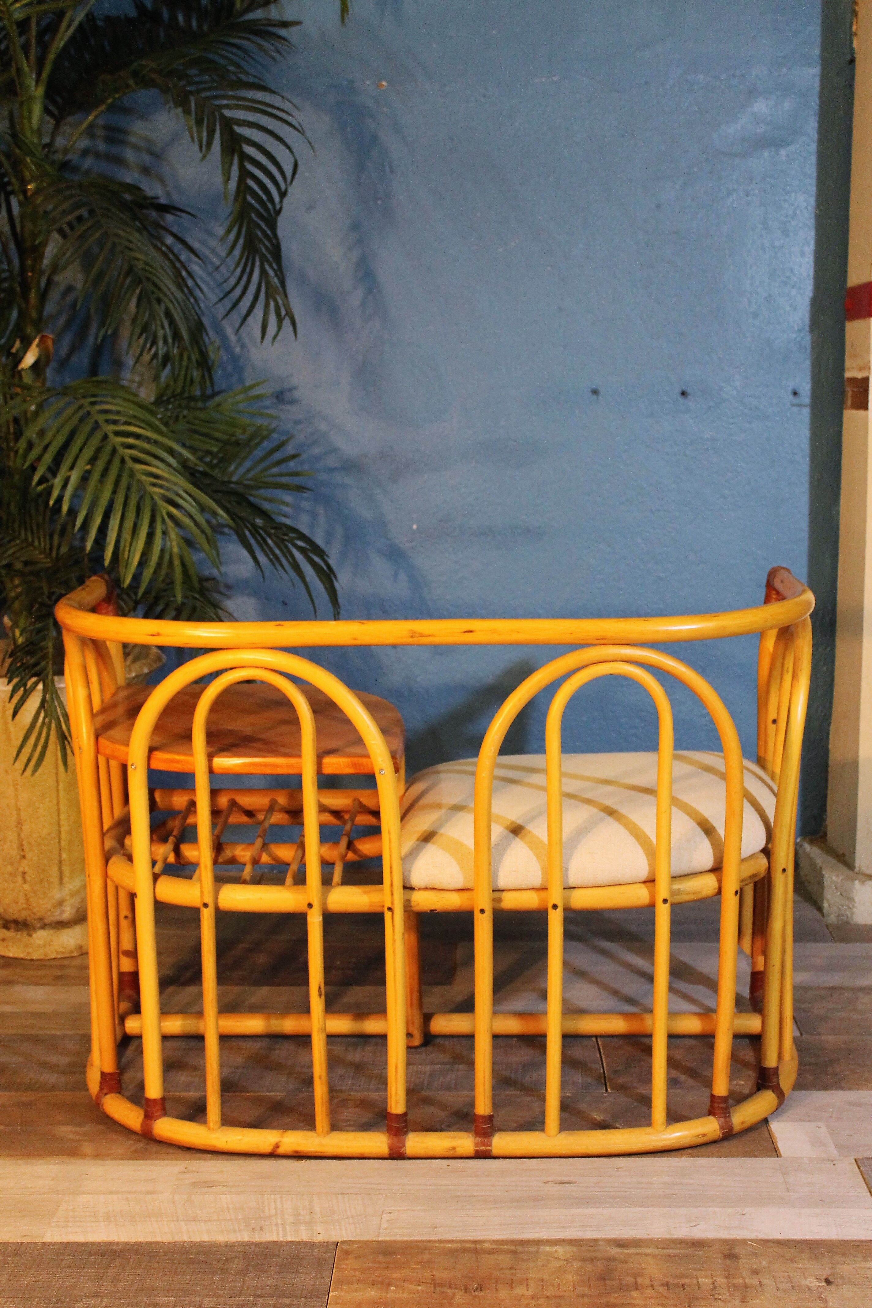 1-seat rattan bench 1980s