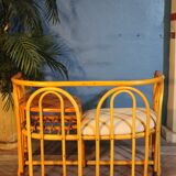 1-seat rattan bench 1980s