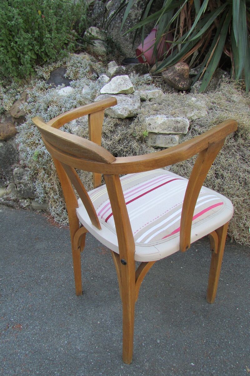 Armchair, beech and fabric