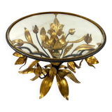 Hans Kögl gilded metal and glass coffee / side table
