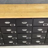 Loom cabinet with drawers top raw solid oak