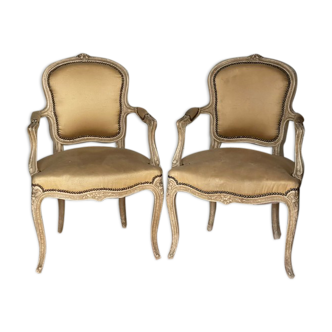 Pair of convertible armchairs